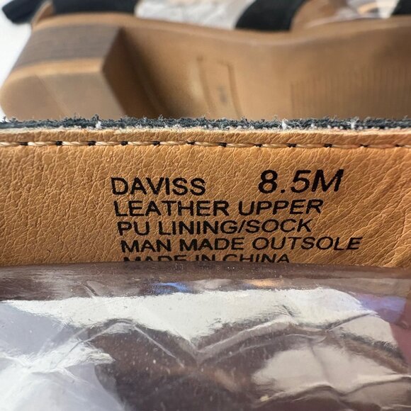 Steve Madden Womens Black Suede Open Toe  8.5M Sandals Block Heel Zipper Tassel - Picture 4 of 11